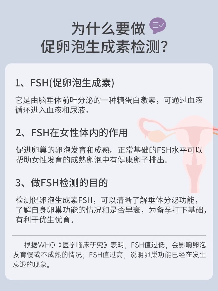 孕柚FSH卵巢排卵功能检测试纸自检多囊卵巢早衰不孕辅助检测排卵-图1