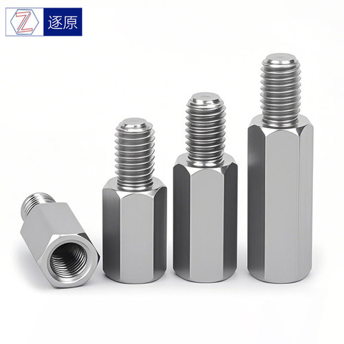 304不锈钢单头六角接线柱隔离柱阴阳螺柱单通支撑内外牙连接铜柱 - 图2