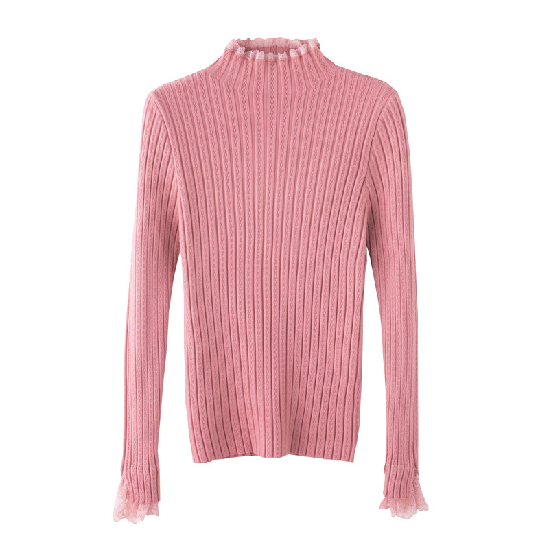 配皮草的内搭小衫蕾丝 优姿欣毛针织衫