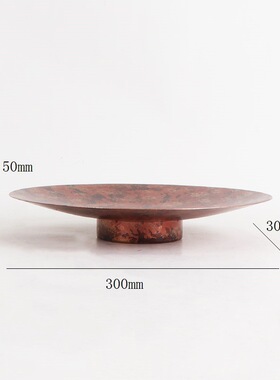 新中式铁艺收纳托盘描金摆件