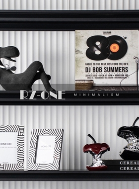 高级感轻奢样板间书柜装饰品