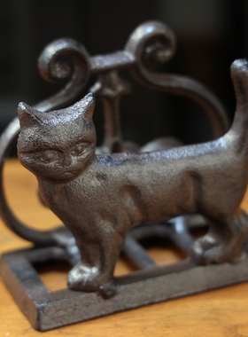 复古铁艺铸铁书架纸巾架摆件