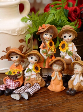 树脂祝福北欧车载客厅儿童房摆件