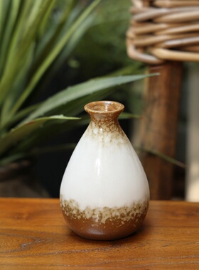 陶瓷窑变小花瓶酒壶插花复古摆件