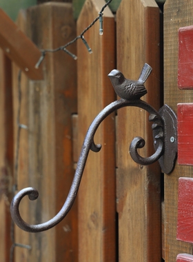 创意复古铁艺铸铁小鸟挂钩装饰