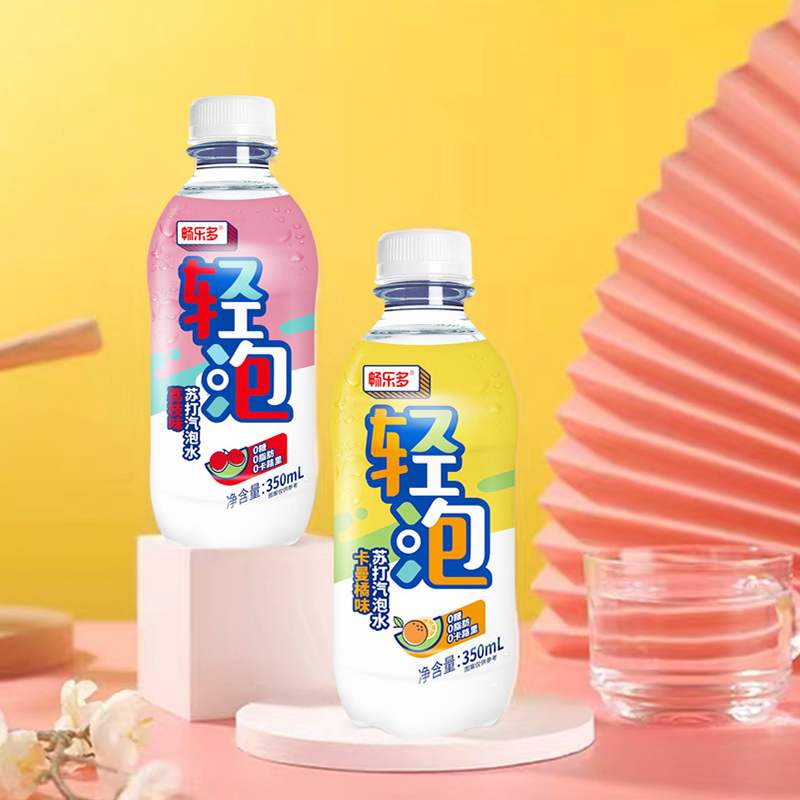 畅乐多气泡水荔枝/卡曼橘味汽水饮料整350ml*6瓶 新老包装随机发 - 图2