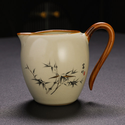 青花汝窑公道杯缠枝莲茶海公杯匀茶器分茶器过滤器茶滤组茶具配件 - 图0