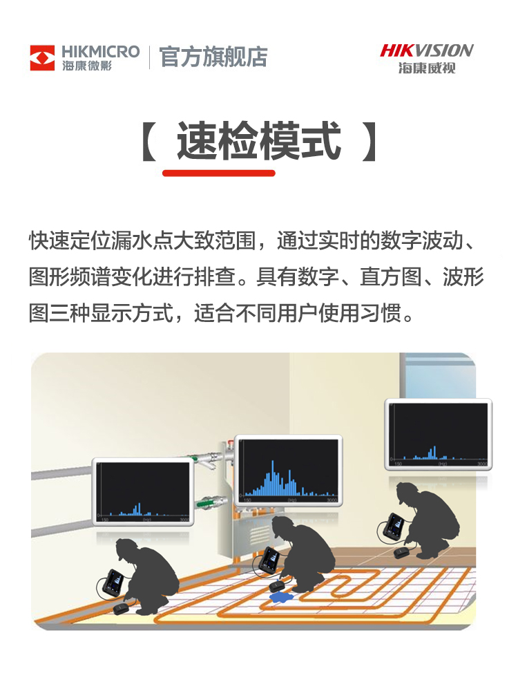 海康微影漏水检测仪AP21测漏仪自来水管听漏仪探测室内地下疏通 - 图3