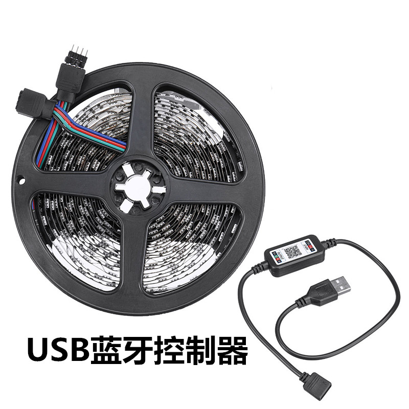 USB蓝牙智能灯带电视背景墙RGB5050套装灯条LED七彩电脑机箱 - 图1