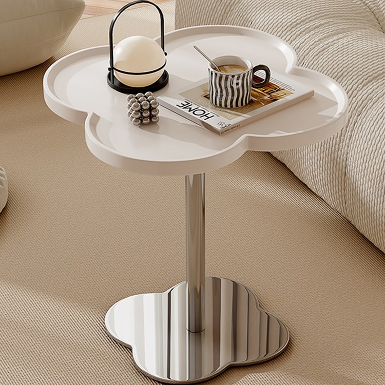 轻奢创意玻璃茶几不锈钢底座边几小户型客厅奶油风简约阳台小茶桌,淘宝优惠券,粉丝福利购,淘宝优惠卷