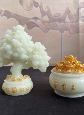 夜光石发财树摇钱树聚宝盆