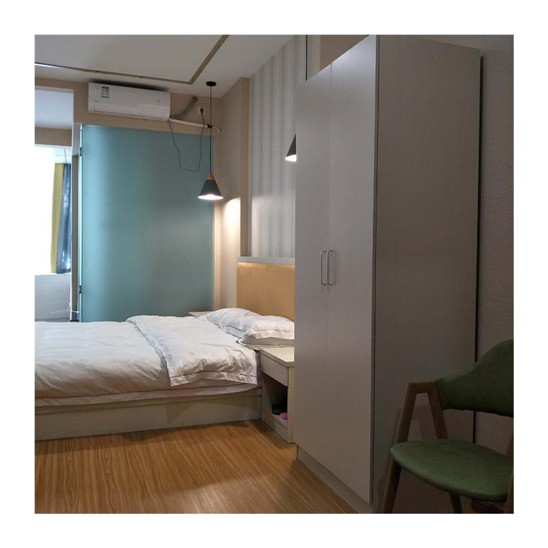 新中式家具颗立板床 快捷标间客房酒店家具 现代床头柜板床板式床