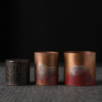 Handmade pure copper cover retro Purple Sand Pot Lid Rack Lid Bowl guetto tea Dow swing piece Clay Silver Totea Set Accessories