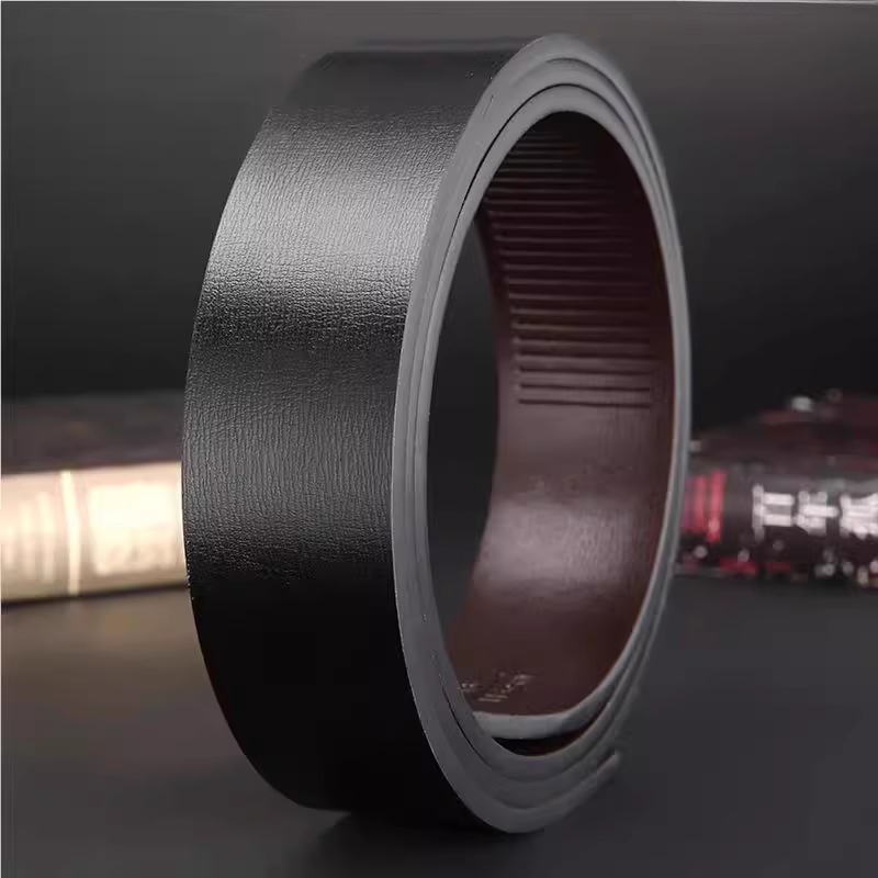 无牙自动扣皮带男士2025新款不带头高档男款腰带条无扣无孔无卡槽,淘宝优惠券,粉丝福利购,淘宝优惠卷