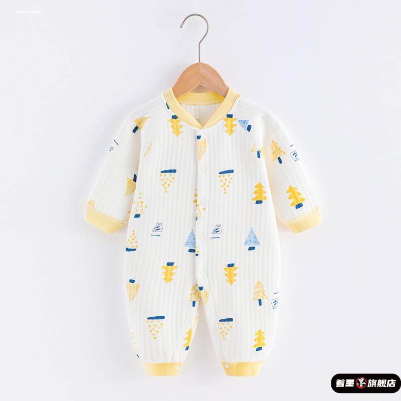 新生婴儿连身衣服春秋加厚新生儿和尚服睡衣保暖夹棉宝宝哈衣爬服,淘宝优惠券,粉丝福利购,淘宝优惠卷
