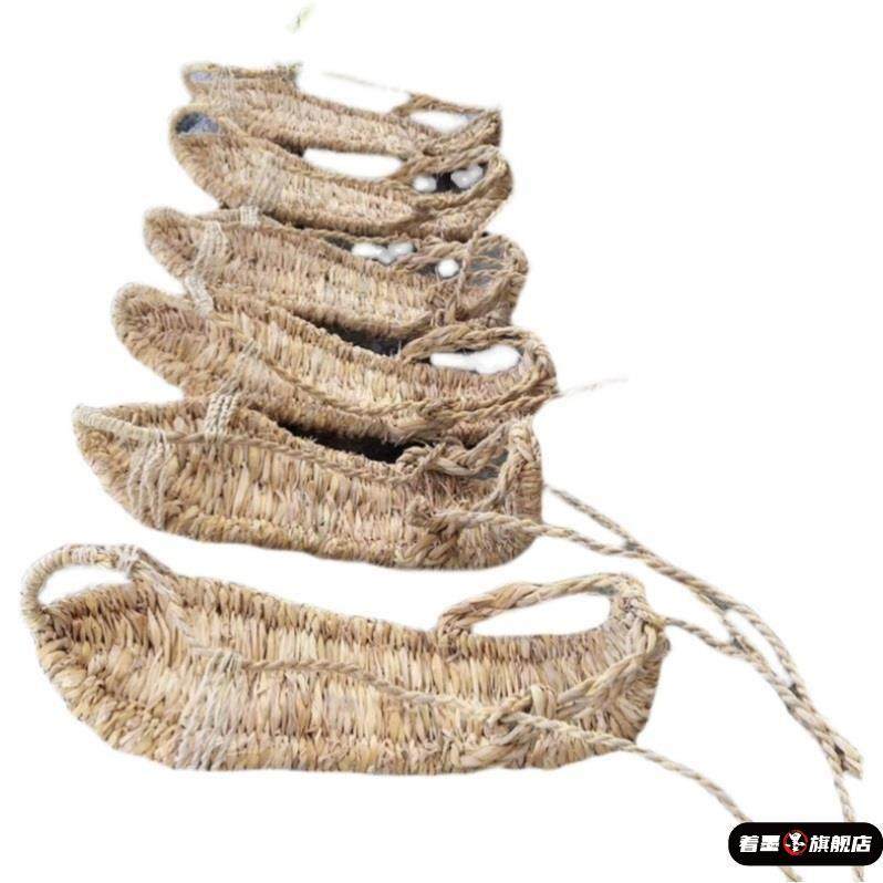 手工编织老式草鞋纯男夏季凉鞋复古草编表演人字拖鞋女士麻鞋草鞋,淘宝优惠券,粉丝福利购,淘宝优惠卷