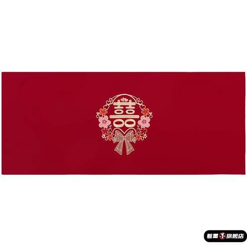 结婚布婚床头柜盖布桌布喜字防尘罩婚房布置红色喜庆装饰拉花用品 - 图3