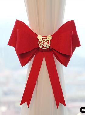 乔迁之喜蝴蝶结窗帘入房间客厅