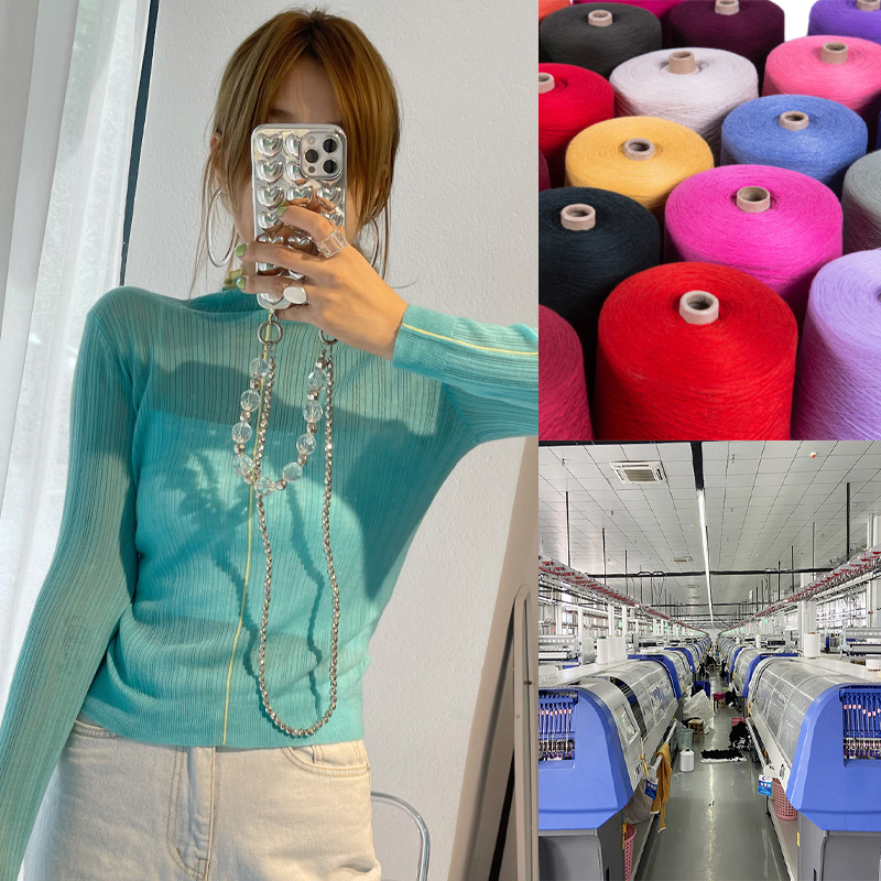 小单快反 女高领毛衣网红小批量订单 韩版女士毛衣加工 - 图0
