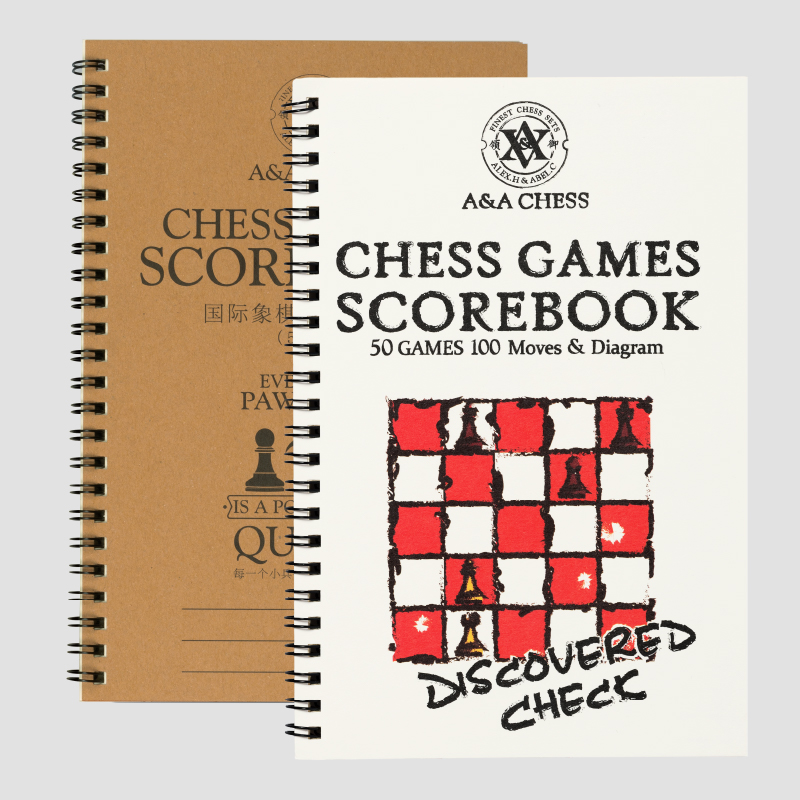 A&A 中英双语国际象棋对局记录记谱本/50页100步/CHESS SCOREBOOK - 图0