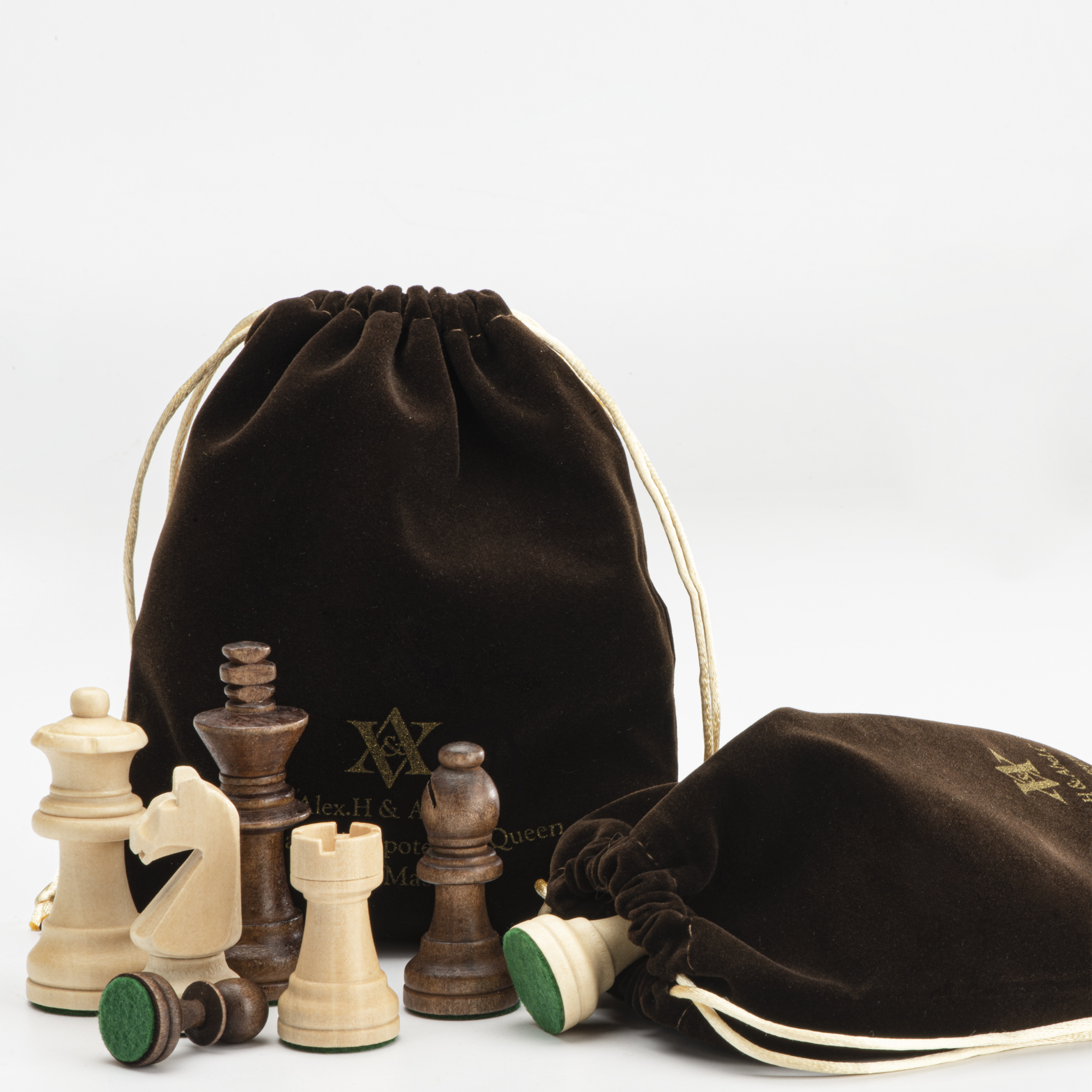 A&A CHESS/领御 王高76mm实木高档国际象棋棋子单卖双后标准棋盘 - 图1