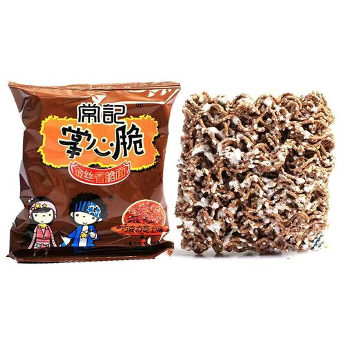 【巧克力芝士味】常记掌心脆方便面整箱甜味干吃面巧克力味干脆面 - 图0