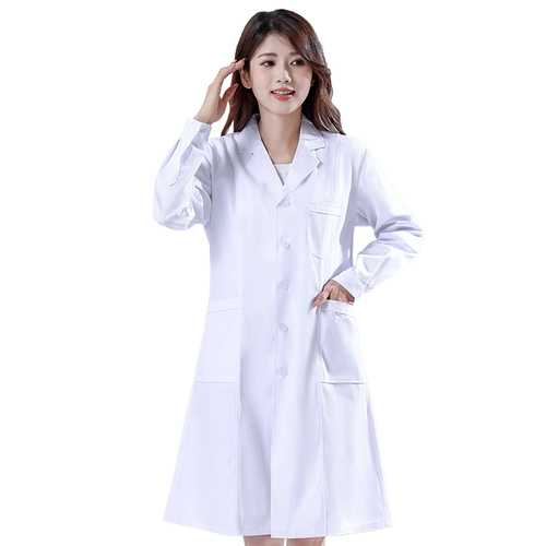 Белый халат, униформа врача, химическая униформа медсестры для работы для школьников, подходит для студента