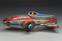 Glow Ancient Residence 80 Post Classic Inertia Universe Spacecraft Iron Sheet Iron Toy Iron Plane Childrens Year Memories Retro Harvest