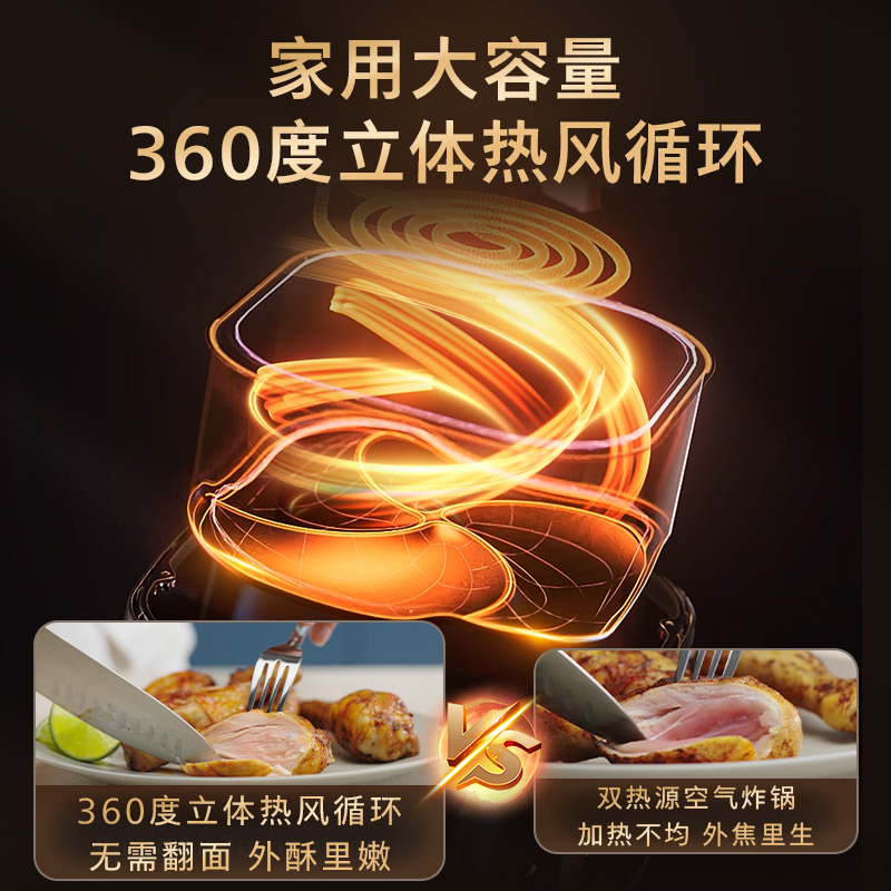政府补贴飞利浦空气炸锅新款家用全自动小型6L大容量可视化烹饪机