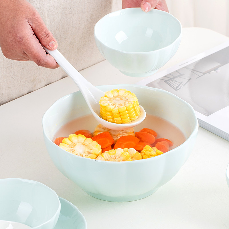 家用碗碟套装创意陶瓷碗盘子日式面汤碗吃饭碗南瓜碗盘菜盘碟子,淘宝优惠券,粉丝福利购,淘宝优惠卷