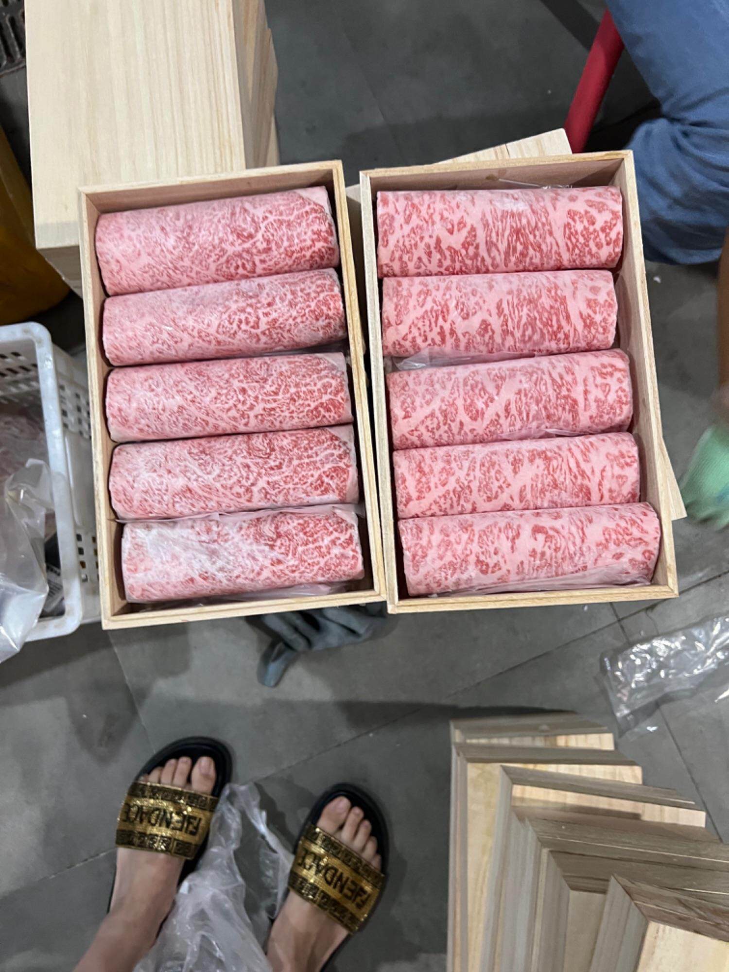 澳洲m12霜降雪花西冷火锅a5牛和牛 浦本生鲜牛肉卷/片