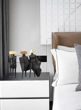 简欧样板房间铸铁艺术风软装饰品