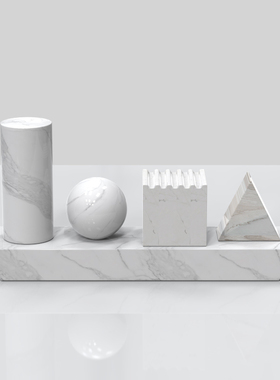 工艺轻奢几何玄关样板房创意摆件