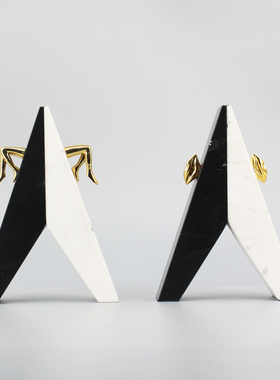 几何体客厅黑白色轻奢风软装饰品