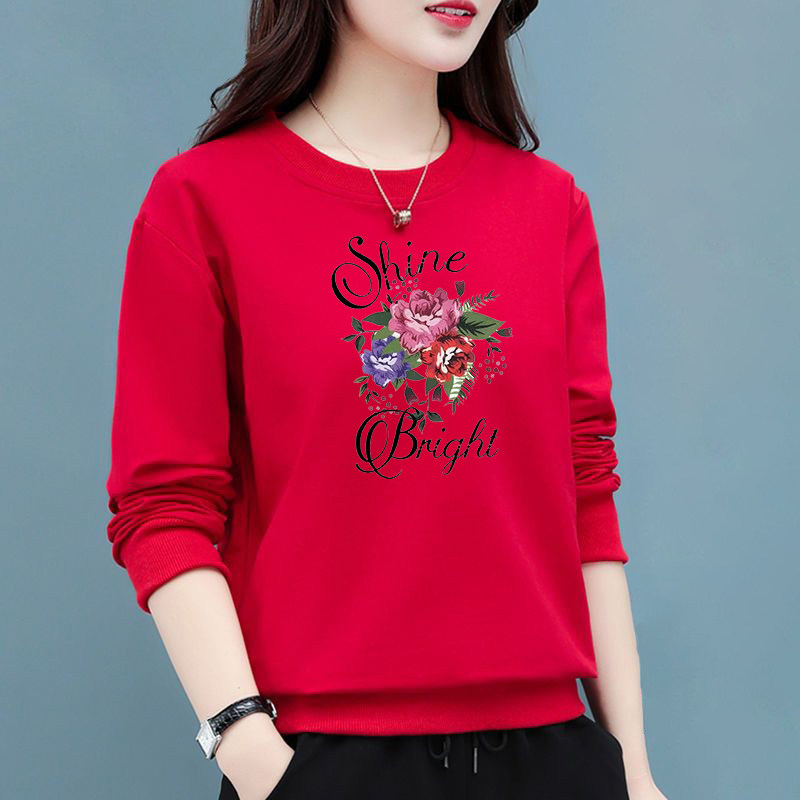 圆领卫衣女2025年春秋季加绒加厚洋气显瘦上衣服长袖衫冬中年妈妈,淘宝优惠券,粉丝福利购,淘宝优惠卷