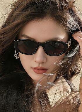 2026新款猫眼墨镜女时尚高级感复古显脸小遮阳防晒防紫外线太阳镜