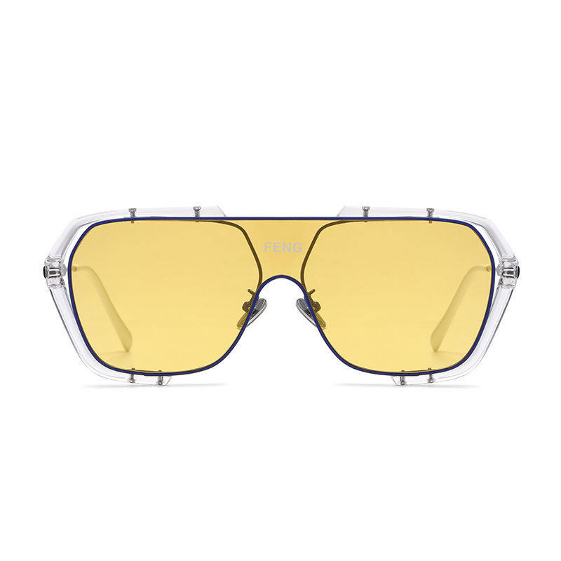 潮流墨镜男连体方形大框眼镜女小红书大脸显瘦防紫外线开车太阳镜,淘宝优惠券,粉丝福利购,淘宝优惠卷