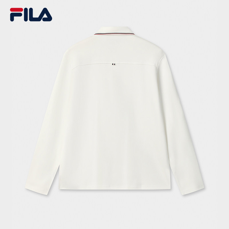 FILA 斐乐官方男子针织长袖POLO衫2025冬季新款休闲基础纯棉上衣,淘宝优惠券,粉丝福利购,淘宝优惠卷