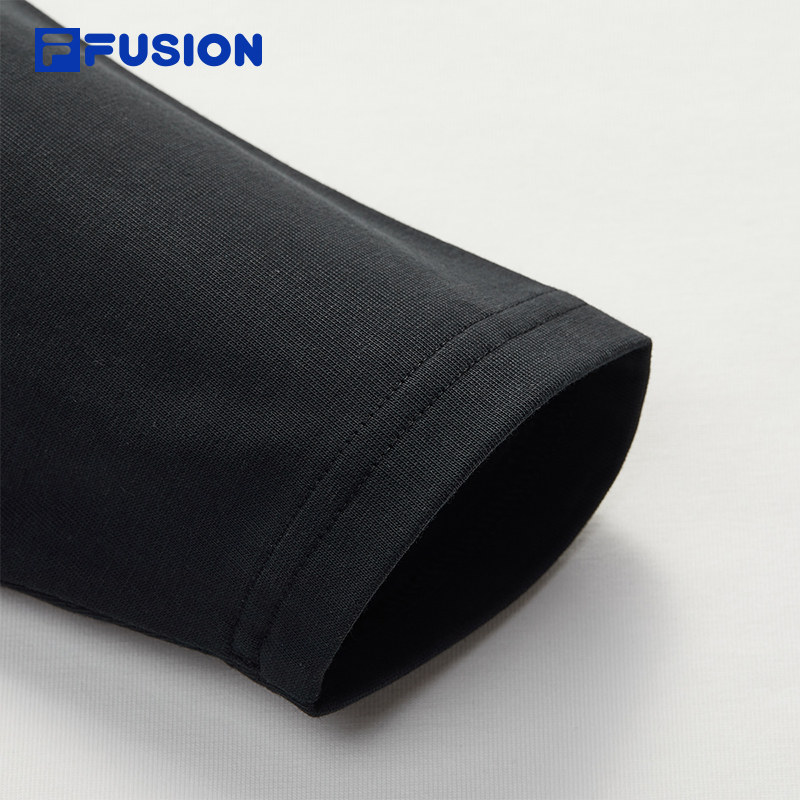 FILA FUSION斐乐潮牌情侣款针织长袖衫2025秋新款防晒凉感拼色长T,淘宝优惠券,粉丝福利购,淘宝优惠卷