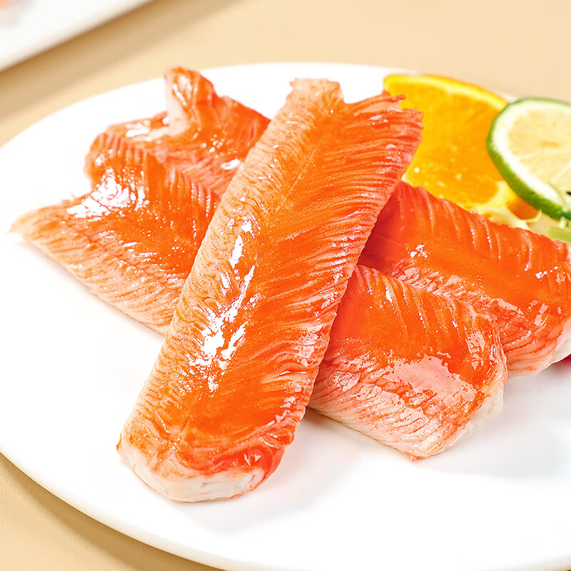 安井丸之尊V形仿蟹肉1kg火锅麻辣烫关东煮食材蟹味棒速冻鱼糜制品 - 图0