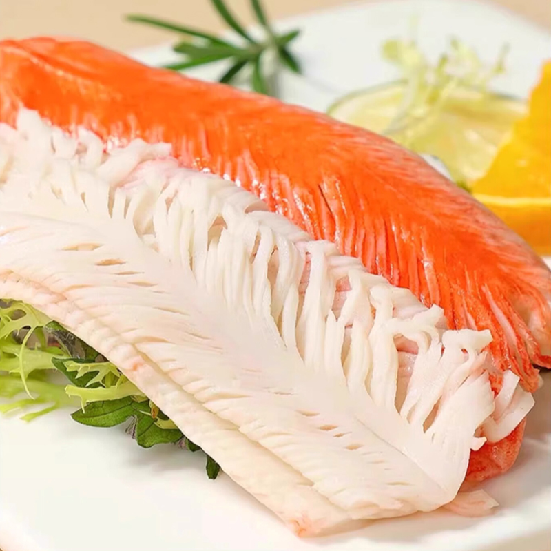 安井丸之尊V形仿蟹肉1kg火锅麻辣烫关东煮食材蟹味棒速冻鱼糜制品 - 图1