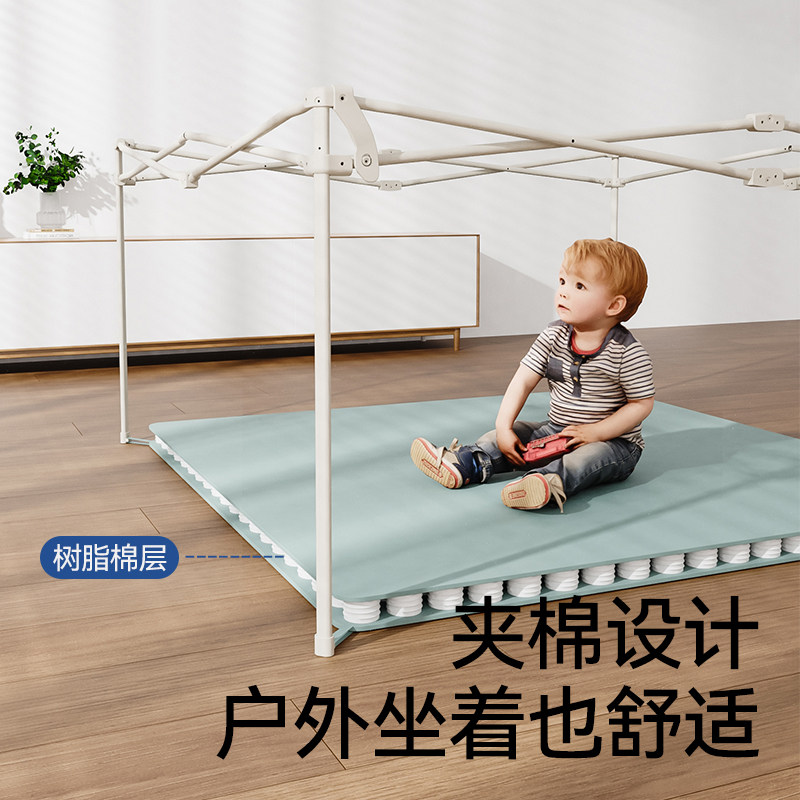 慕卡索客厅游戏围栏婴儿地上防护栏爬爬垫一键折叠室内围栏免安装,淘宝优惠券,粉丝福利购,淘宝优惠卷