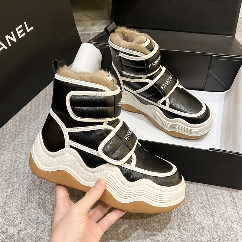 厚底2022年新款冬季加绒羊毛雪地靴 珂简妮时尚雪地靴