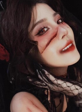 受伤女神 万圣节纹身脸贴纸妆容防水仿真假伤疤伤口cosplay派对
