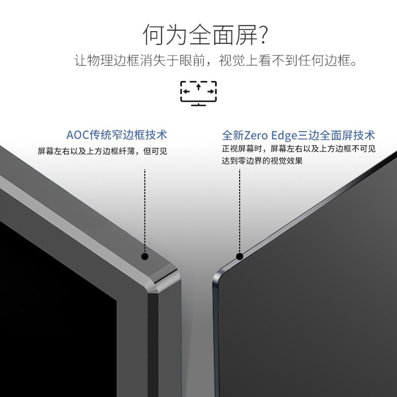 AOC 27英寸27T1Q 保时捷AH-IPS窄边框高清显示器超薄电竞办公电脑 - 图1