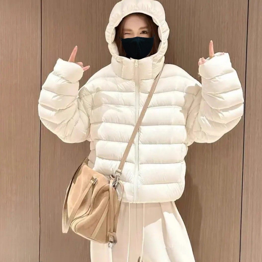 高级感超好看泡芙排骨90羽绒服女2025新款短款云朵轻盈感连帽外套,淘宝优惠券,粉丝福利购,淘宝优惠卷