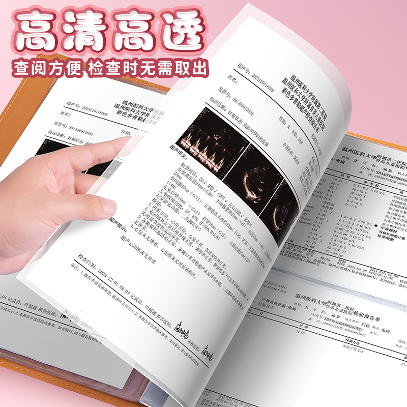 孕检产检收纳册孕妇孕妈b超建档手册本检查单资料收纳袋文件夹怀孕记录册龙宝宝孕期档案册孕宝初期必备用品 - 图3