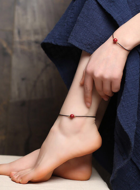 2026朱砂好运手链女简约小众手绳