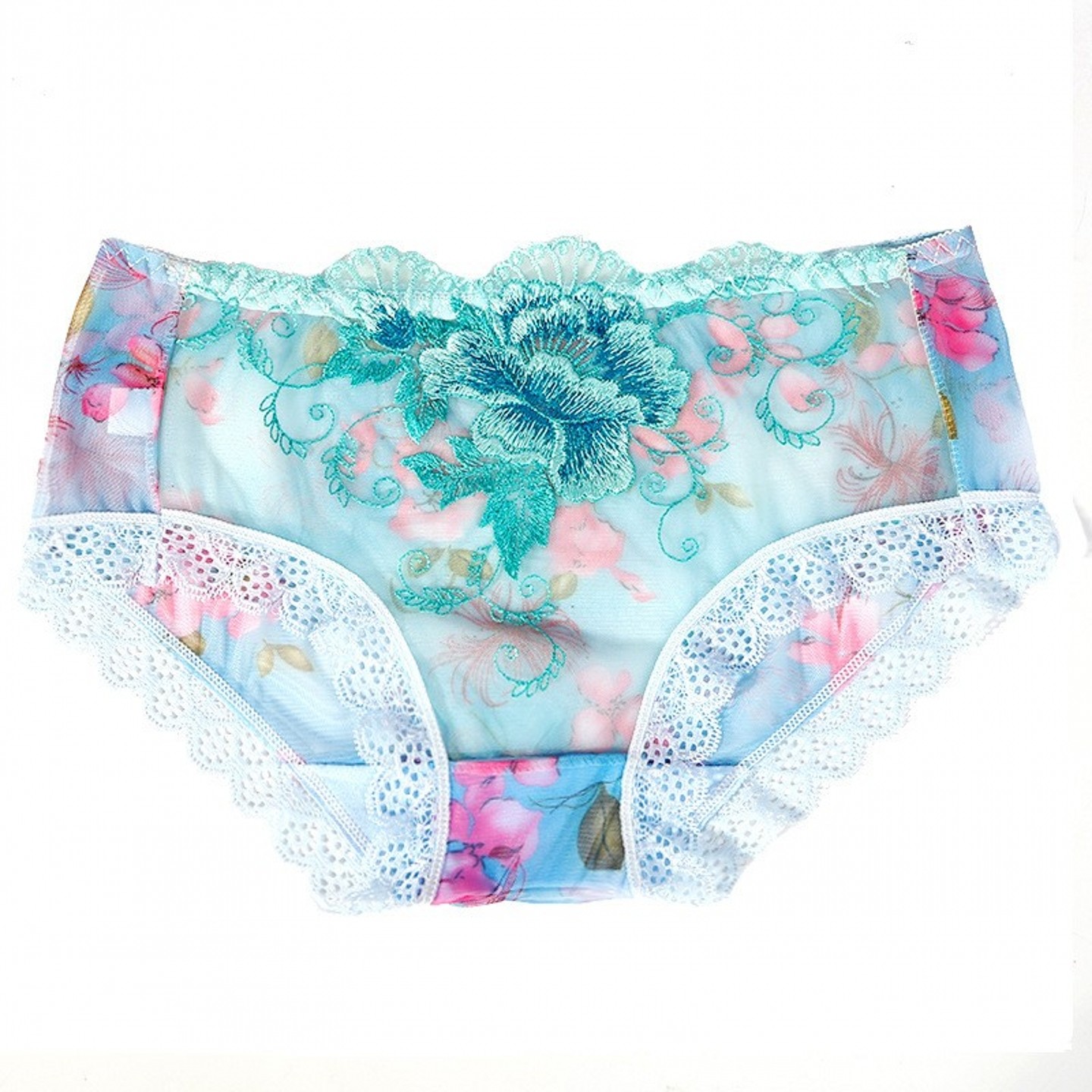内裤女士锦纶蕾丝纯棉裆中腰新中式唯美国风刺绣性感舒适透气三角,淘宝优惠券,粉丝福利购,淘宝优惠卷