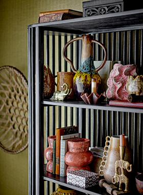 FQR LIVING丹麦Bloomingville手工制作绘画陶器粉色珊瑚古溪花瓶